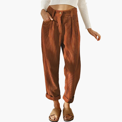 Pantalon ample taille haute femme style décontracté chic pour usage quotidien
