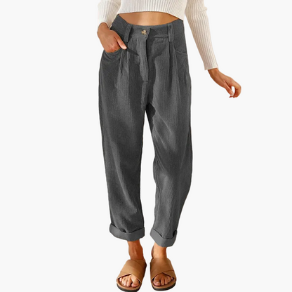 Pantalon ample taille haute femme style décontracté chic pour usage quotidien