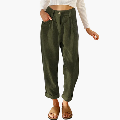 Pantalon ample taille haute femme style décontracté chic pour usage quotidien