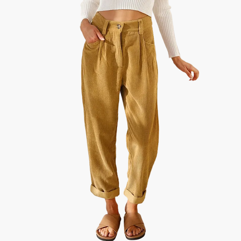 Pantalon ample taille haute femme style décontracté chic pour usage quotidien