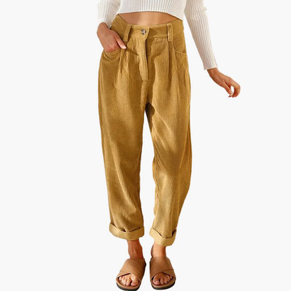 Pantalon ample taille haute femme style décontracté chic pour usage quotidien