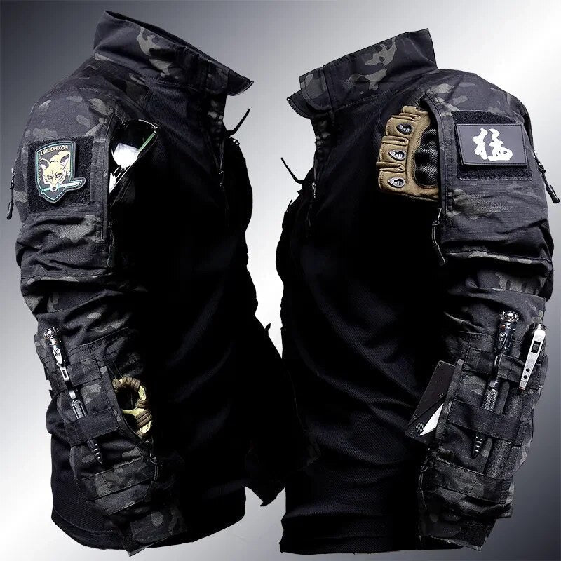 Taktiskt militärset för män – Jacka och byxa i mångsidig commando outdoor-stil