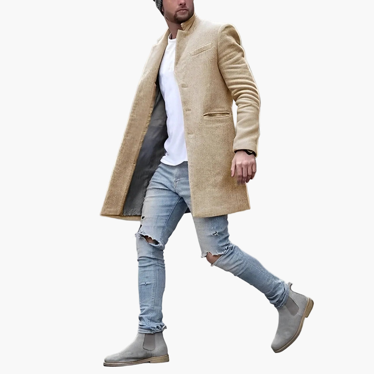 Cappotto Uomo Elegante Stile Moderno Cittadino – Ideale per la Città e le Uscite