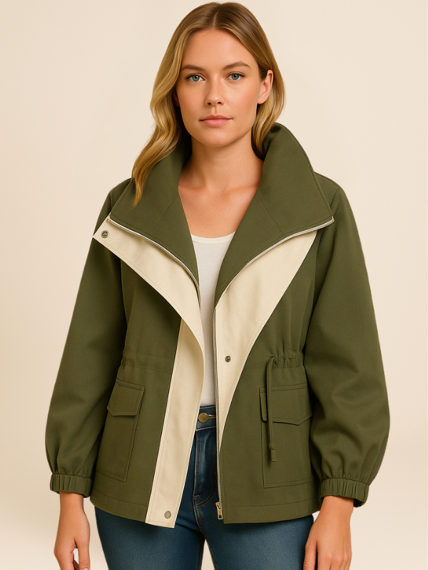 Chaqueta oversize cortavientos para mujer estilo urbano versátil
