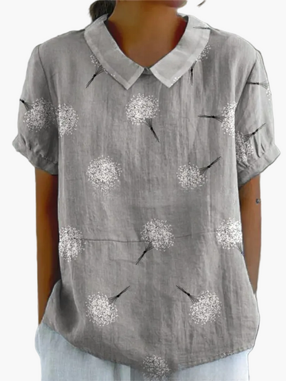 Blouse Femme Style Vintage Élégant à Motifs Floraux – Mode Décontractée et Chic
