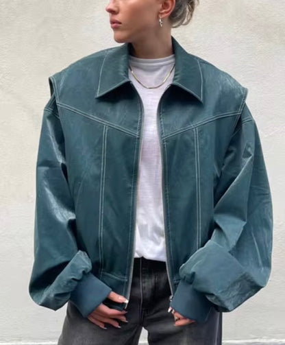 Kurtka bomber oversize streetwear damska – styl miejski casual