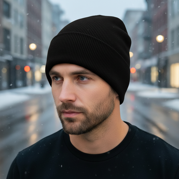 Bonnet tricoté doublé doux pour homme, plusieurs couleurs