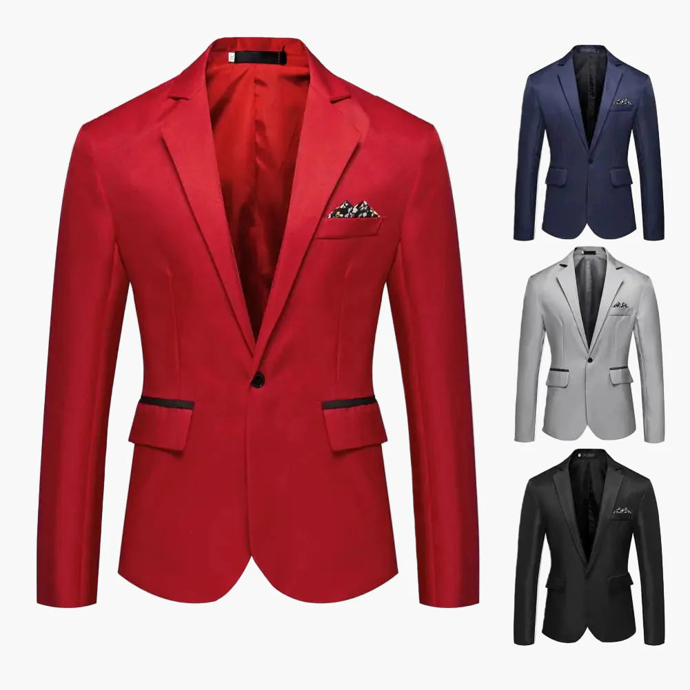 Chaqueta de traje elegante para hombre, corte slim, para ocasiones formales y veladas