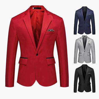 Chaqueta de traje elegante para hombre, corte slim, para ocasiones formales y veladas