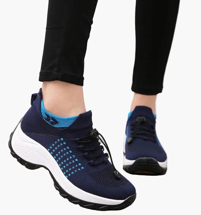Baskets de marche confort orthopédique pour femme, style sport, usage quotidien