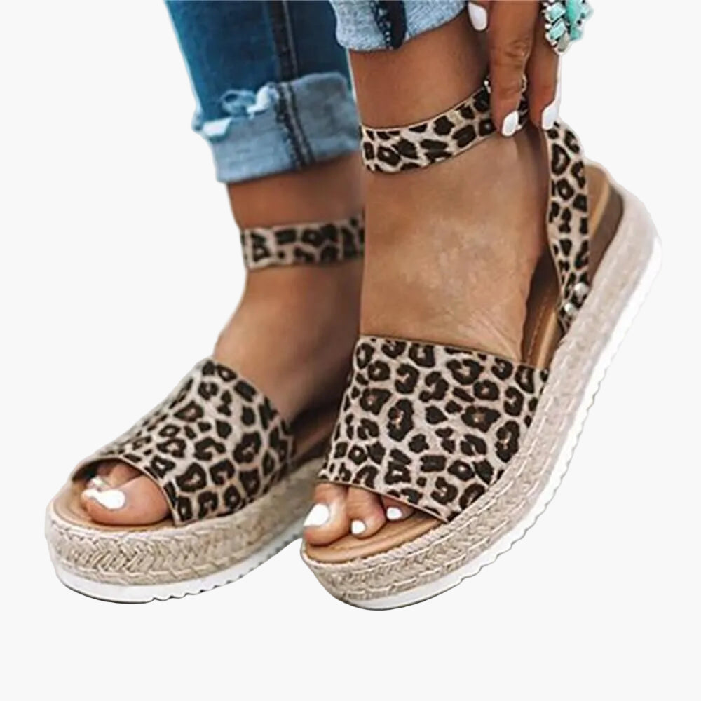 Sandales compensées à plateforme pour femme – Style espadrille moderne et confortable