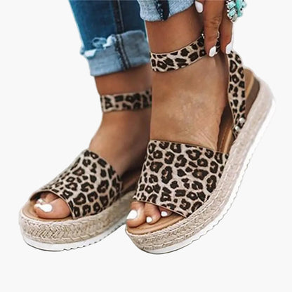 Sandales compensées à plateforme pour femme – Style espadrille moderne et confortable