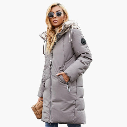 Cappotto invernale donna stile urbano chic con ampio colletto – Ideale per il freddo