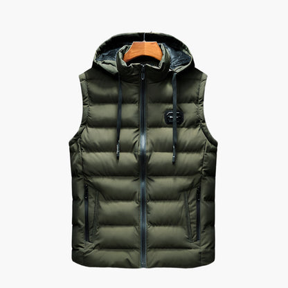 Gilet imbottito senza maniche uomo stile urbano per attività outdoor e quotidiane