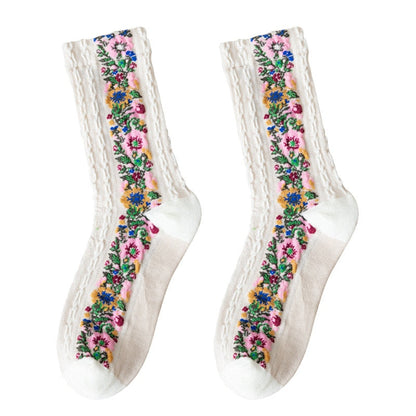 LuxeSock - Fugtabsorberende Blomsterstrømper