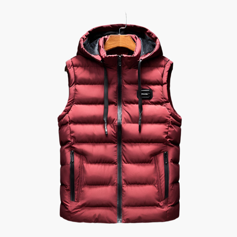 Gilet imbottito senza maniche uomo stile urbano per attività outdoor e quotidiane
