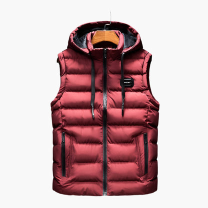 Gilet imbottito senza maniche uomo stile urbano per attività outdoor e quotidiane