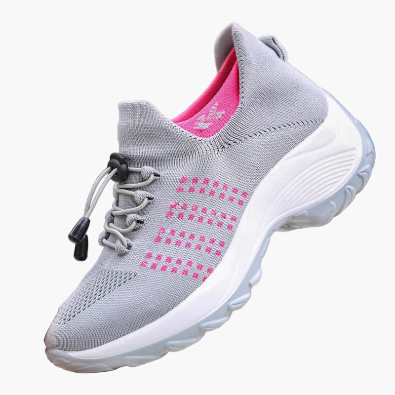 Baskets de marche confort orthopédique pour femme, style sport, usage quotidien
