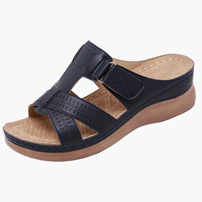 Sandales à enfiler confort compensées pour femmes – Style chic et usage quotidien