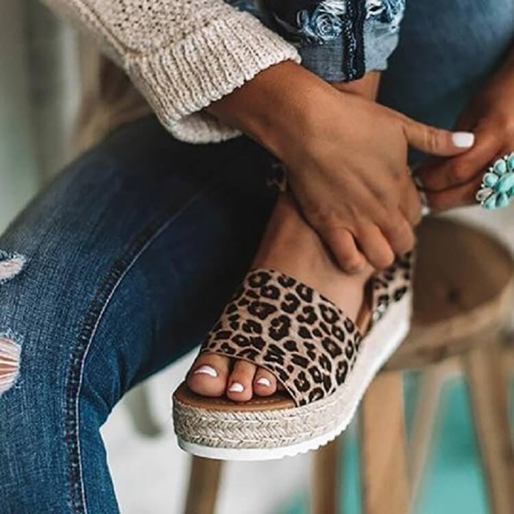 Sandales compensées à plateforme pour femme – Style espadrille moderne et confortable