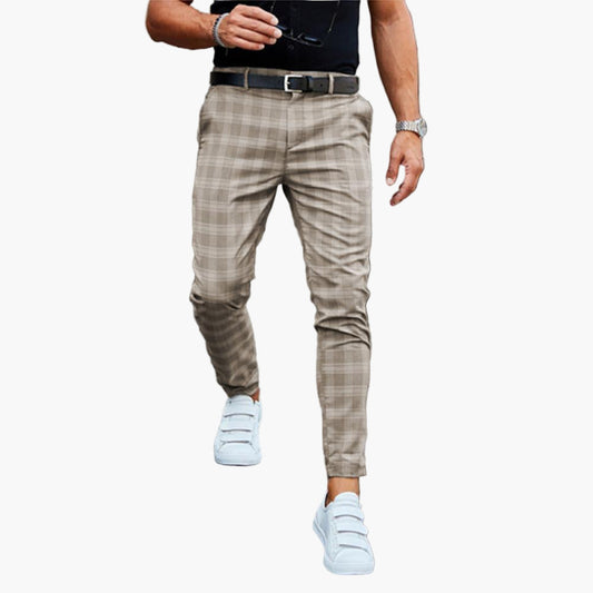 Herren-Chino mit Karomuster – Lässig und elegant