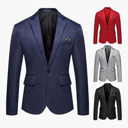 Chaqueta de traje elegante para hombre, corte slim, para ocasiones formales y veladas