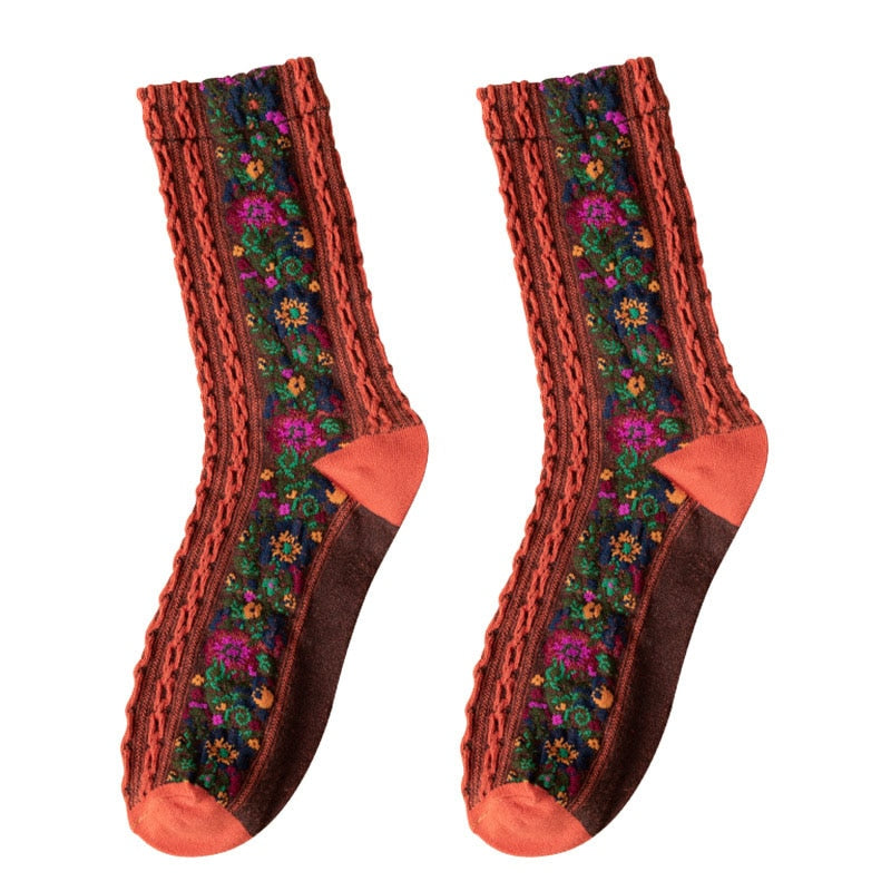 LuxeSock - Fugtabsorberende Blomsterstrømper