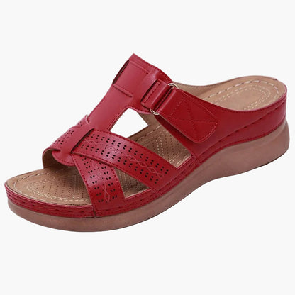 Sandales à enfiler confort compensées pour femmes – Style chic et usage quotidien