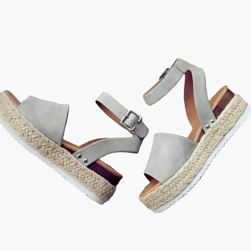 Sandales compensées à plateforme pour femme – Style espadrille moderne et confortable