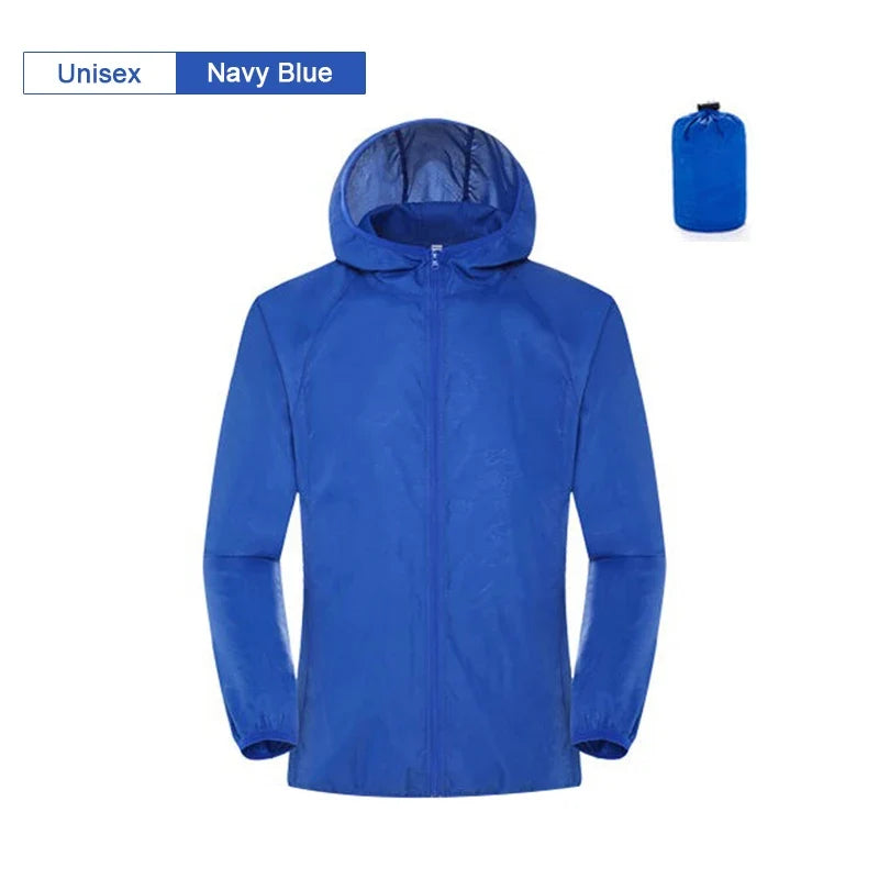 Veste légère à capuche unisexe respirante déperlante protection solaire