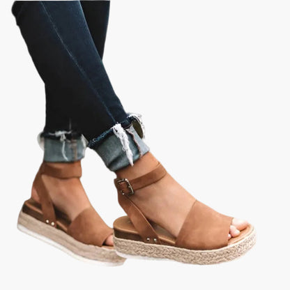 Sandales compensées à plateforme pour femme – Style espadrille moderne et confortable