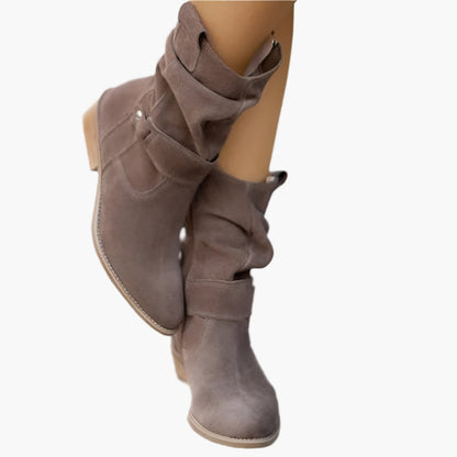 Women's Casual Style Low Shaft Boots with Zipper Closure - Ideal for Everyday and Office Use