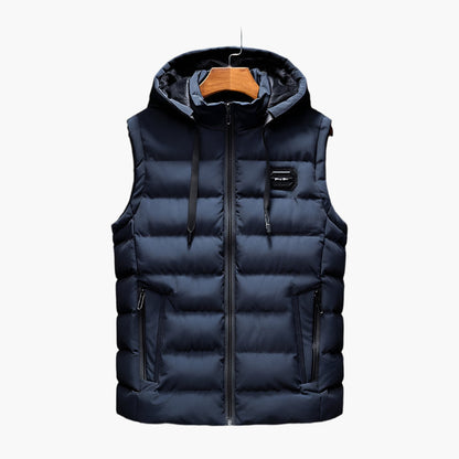 Gilet imbottito senza maniche uomo stile urbano per attività outdoor e quotidiane