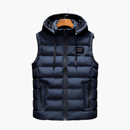 Men's sleeveless puffer vest urban style for outdoor and everyday activities