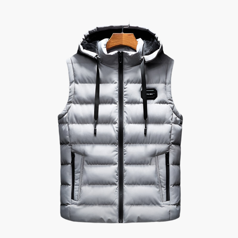 Gilet imbottito senza maniche uomo stile urbano per attività outdoor e quotidiane