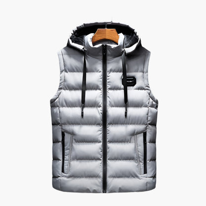 Gilet imbottito senza maniche uomo stile urbano per attività outdoor e quotidiane