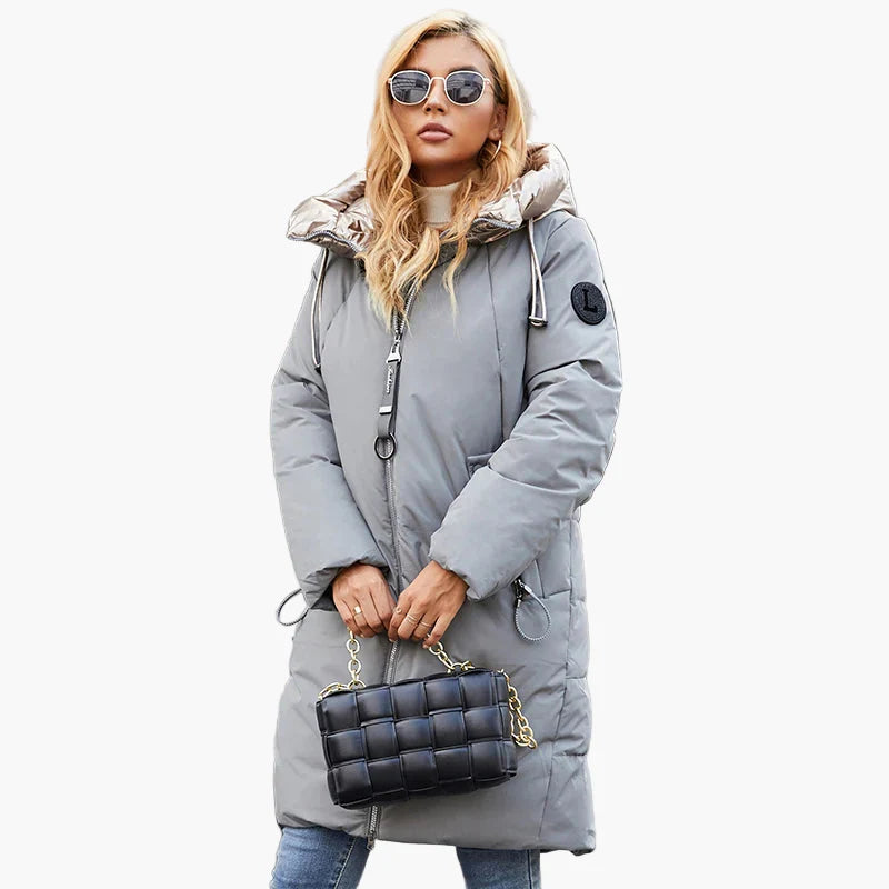 Cappotto invernale donna stile urbano chic con ampio colletto – Ideale per il freddo