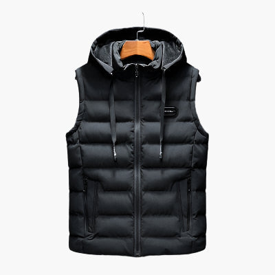 Gilet imbottito senza maniche uomo stile urbano per attività outdoor e quotidiane