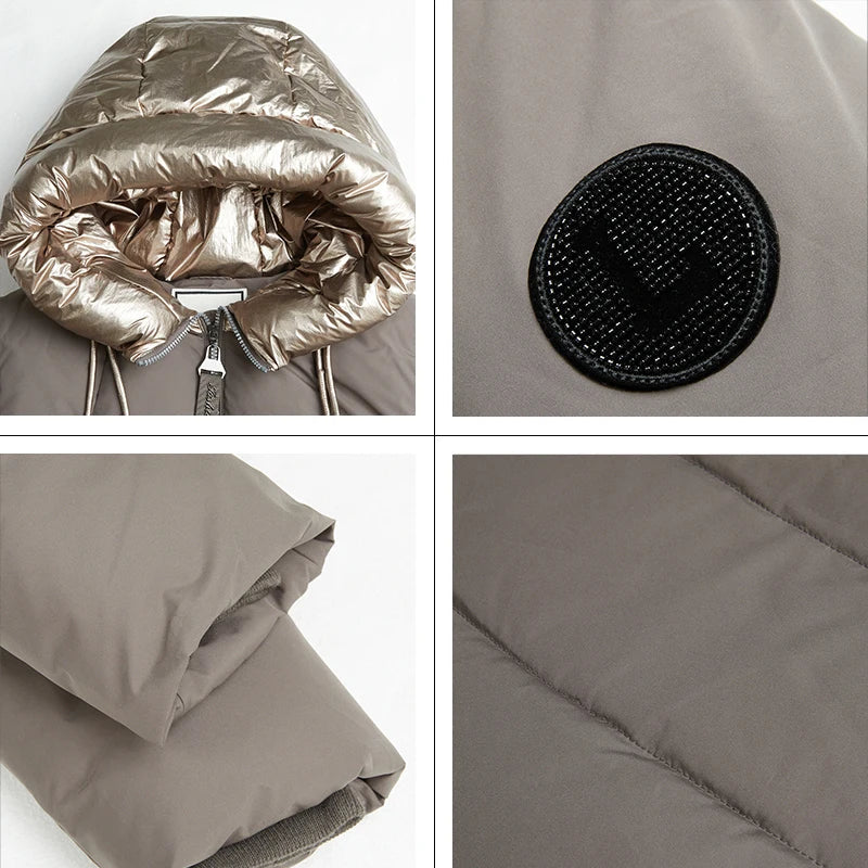 Cappotto invernale donna stile urbano chic con ampio colletto – Ideale per il freddo