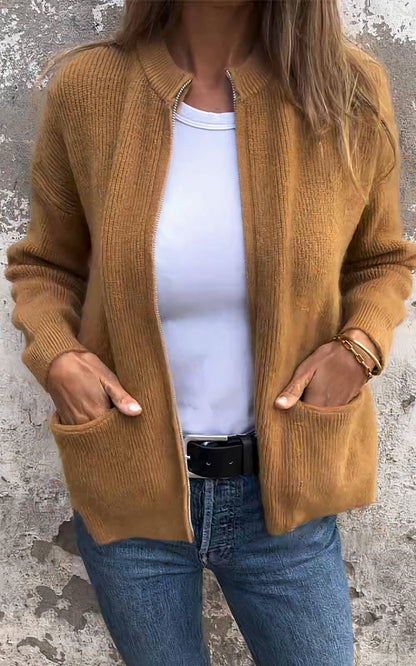 Chaqueta con cremallera elegante para mujer – Estilo moderno y cómodo, ideal para el día a día