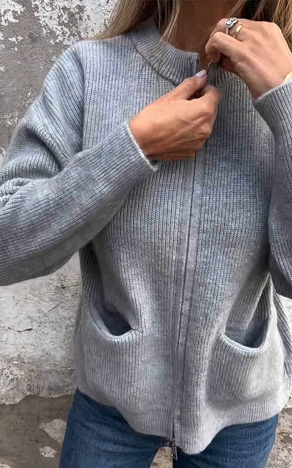 Chaqueta con cremallera elegante para mujer – Estilo moderno y cómodo, ideal para el día a día