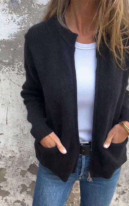 Chaqueta con cremallera elegante para mujer – Estilo moderno y cómodo, ideal para el día a día
