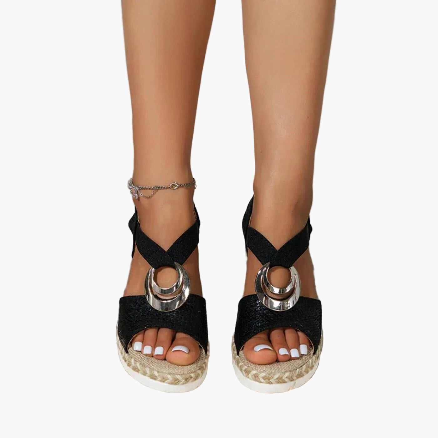 Sandales compensées femme style tendance urbain été