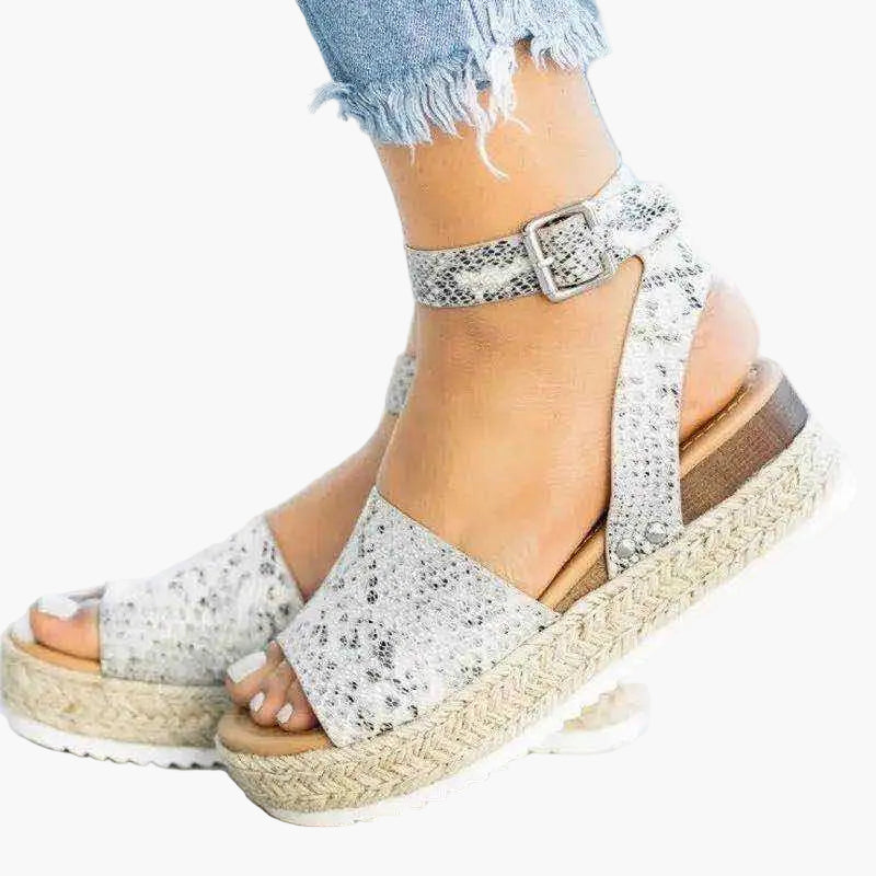Sandales compensées à plateforme pour femme – Style espadrille moderne et confortable
