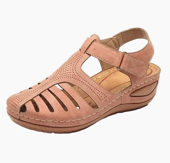 Sandales à enfiler confort compensées pour femmes – Style chic et usage quotidien