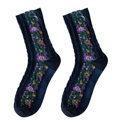 LuxeSock - Fugtabsorberende Blomsterstrømper