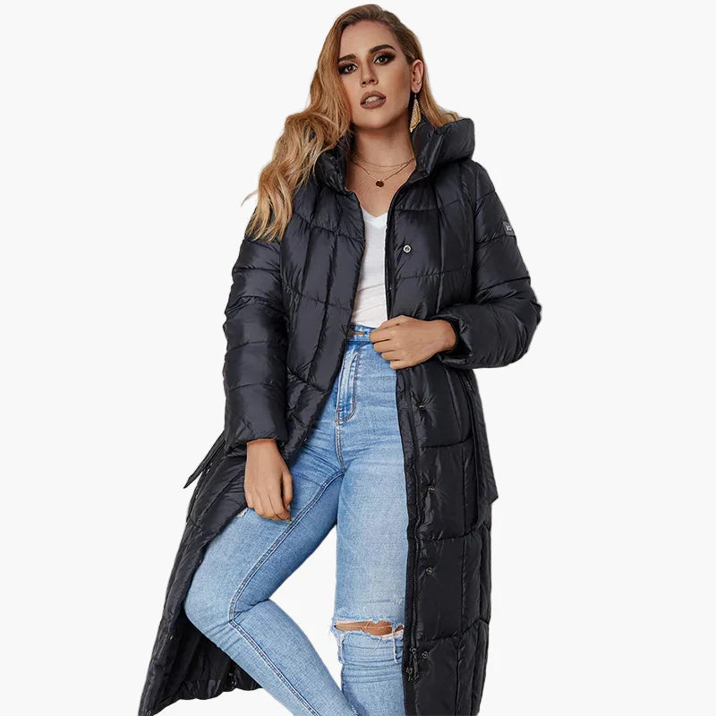 Cappotto Piumino Lungo Donna Taglia Grande Elegante Inverno Urbano