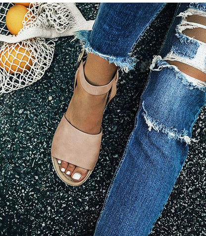 Sandales compensées à plateforme pour femme – Style espadrille moderne et confortable