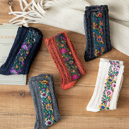 LuxeSock - Fugtabsorberende Blomsterstrømper