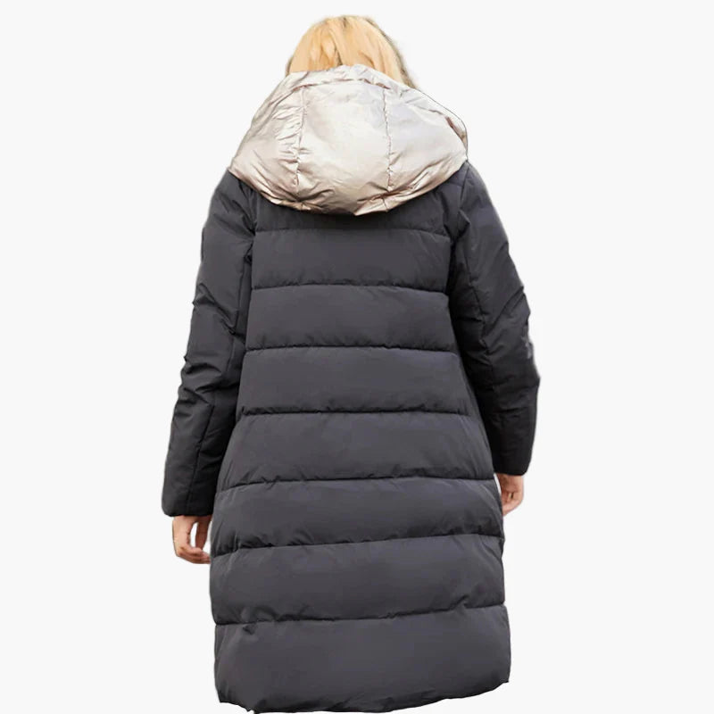 Cappotto invernale donna stile urbano chic con ampio colletto – Ideale per il freddo